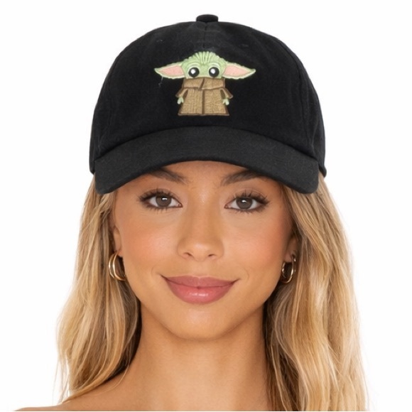 Disney Accessories - Baby Yoda Hat Embroidered Walt Disney World Black Dad Hat Baseball Cap Star Wars
